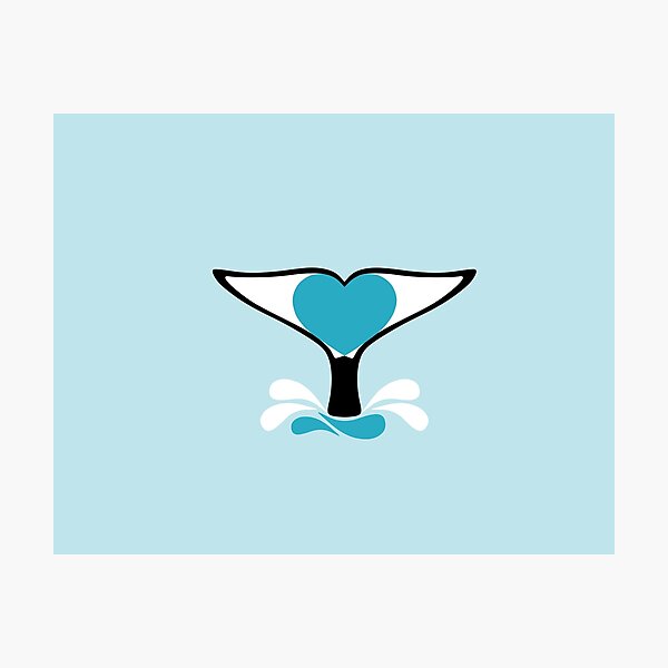 Item preview, Whale Tail Heart - Splash designed and sold by ArtByBreah.
