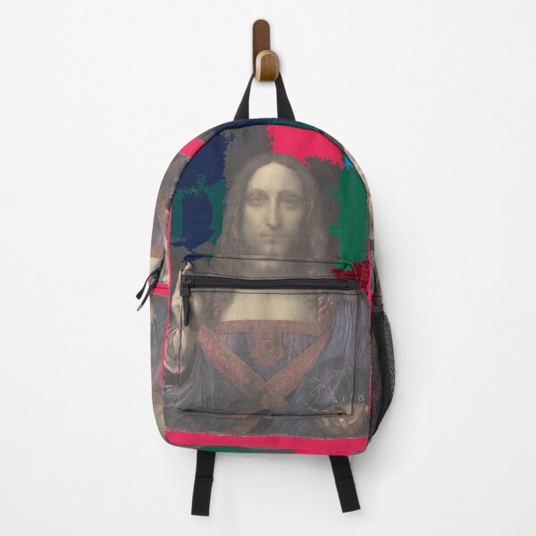 Item preview, Leonardo Da Vinci's Salvator Mundi and Dark Blue Lark Bird (Pop Art by ACCI) designed and sold by VanyssaGraphics.