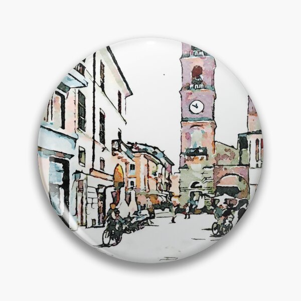 Item preview, Street view with tower designed and sold by Giuseppe Cocco.