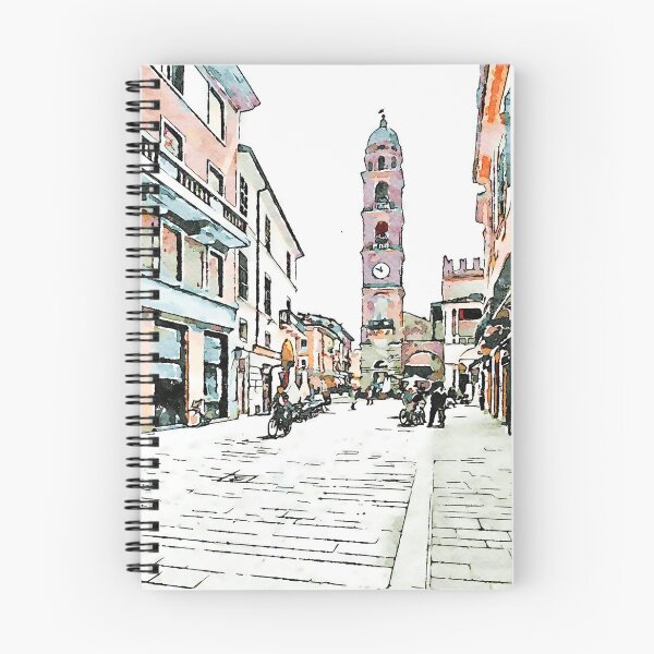 Item preview, Street view with tower designed and sold by Giuseppe Cocco.