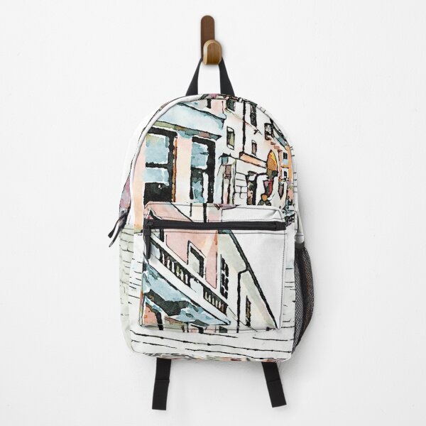 Item preview, Street view with tower designed and sold by Giuseppe Cocco.