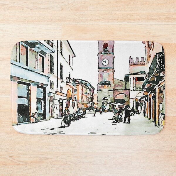 Item preview, Street view with tower designed and sold by Giuseppe Cocco.