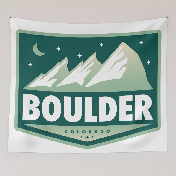 Item preview, Boulder Badge - Blue designed and sold by Leah Dusterhoft.