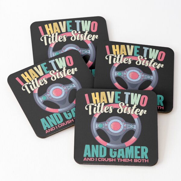 Item preview, I Have Two Titles Sister And Gamer Driving Games designed and sold by GravitiTees.