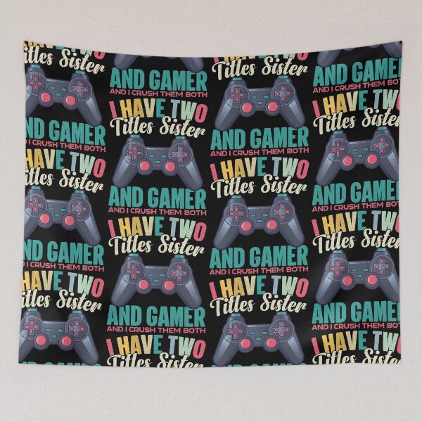 Item preview, I Have Two Titles Sister And Gamer RPG designed and sold by GravitiTees.