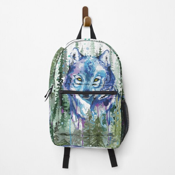 Item preview, Blue Wolf - Wolf forest - Wolf nature - Wolf drawing - Wolf watercolor designed and sold by BabyYodaSticker.