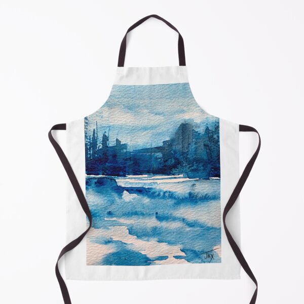 Item preview, Indigo Dreams Abstract Watercolor Landscape designed and sold by JacquelineJax.
