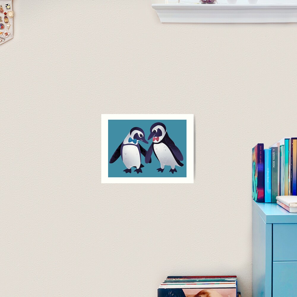 Dapper Penguins Art Print
