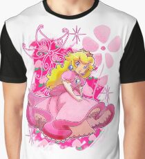 Flowery Princess Peach Graphic T-Shirt