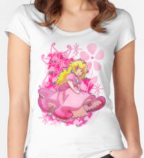 Flowery Princess Peach Women's Fitted Scoop T-Shirt