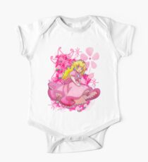 Flowery Princess Peach One Piece - Short Sleeve