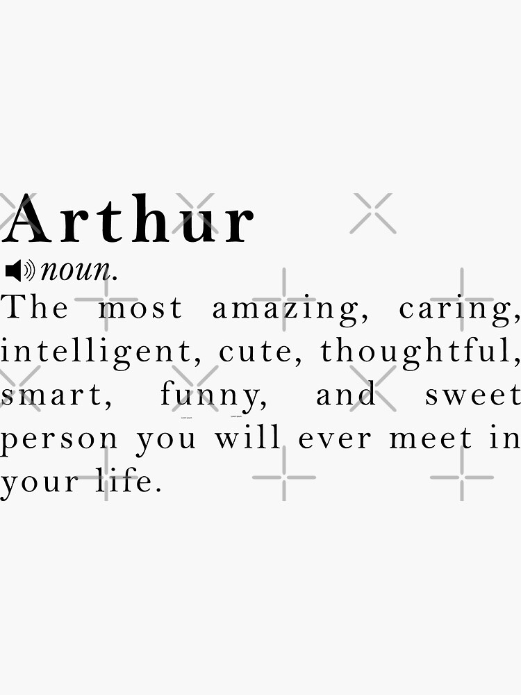 arthur-name-meaning-definition-sticker-for-sale-by-peachyline-redbubble