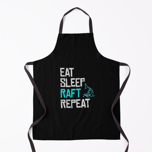 Artikelvorschau, Raft Game Eat Sleep Raft Wiederholen Sie den lustigen Hai-Angriff entworfen und verkauft von sun-shadoww.