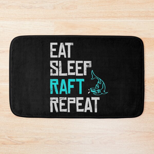 Artikelvorschau, Raft Game Eat Sleep Raft Wiederholen Sie den lustigen Hai-Angriff entworfen und verkauft von sun-shadoww.