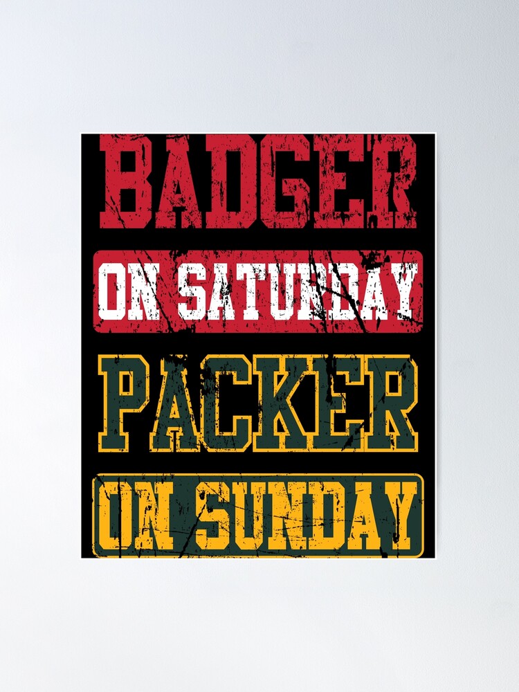 Badger On Saturday Packer On Sunday Essential T-Shirt for Sale by  WoodburyLake