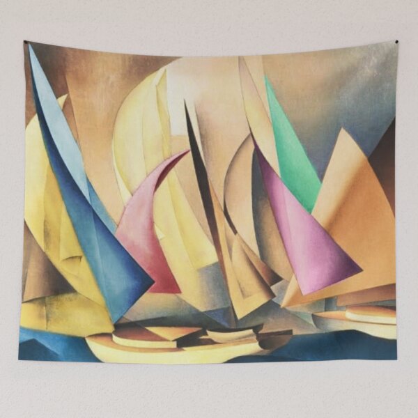 Item preview, Sailing Yachts, America's Cup Racing nautical painting by Lyonel Feininger designed and sold by Jéanpaul  Ferro.