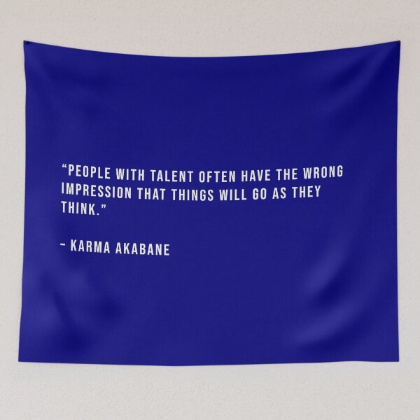 Item preview, Karma Akabane - Quote designed and sold by Epicanimequotes.