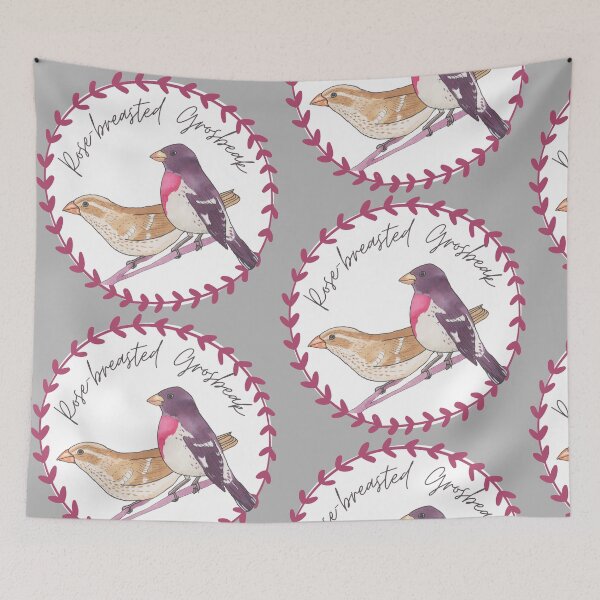 Item preview, Rose-breasted Grosbeak bird species bird logo  designed and sold by TheWaterBirds.