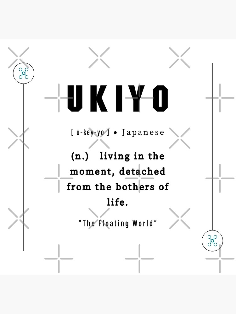 "Ukiyo Japanese Print Quote Modern Definition Type Printable