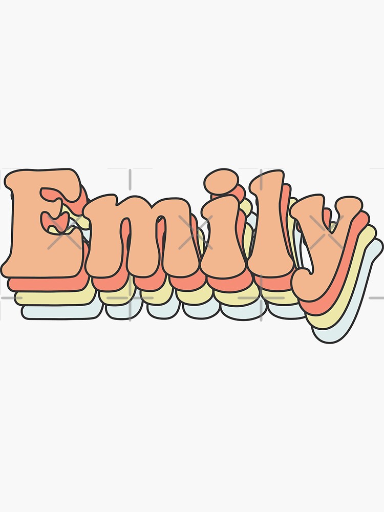 "Emily - Custom Aesthetic Trendy Name" Sticker for Sale by jdotrdot712