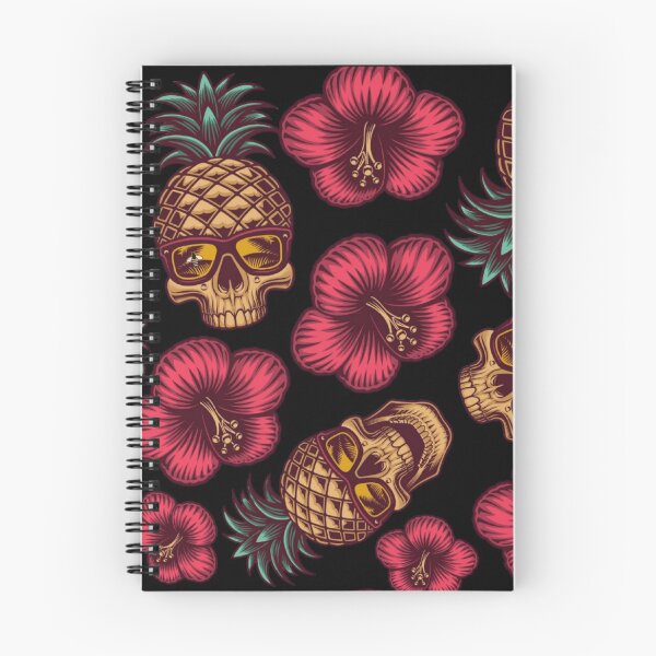 Item preview, Hawaiian Skull - Black Background designed and sold by ElleBeeCreation.