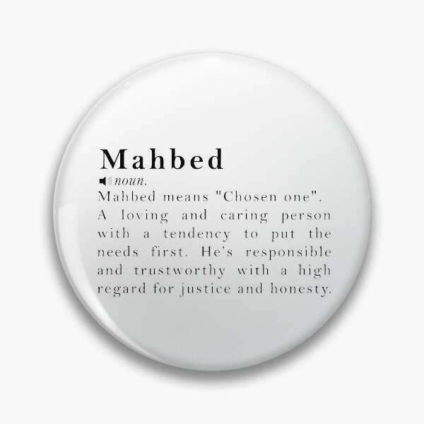 Item preview, Mahbed Name Meaning Definition designed and sold by peachyline.