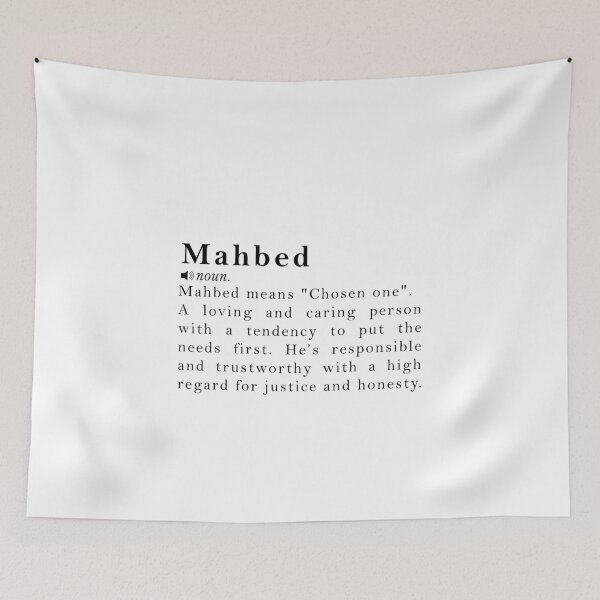 Item preview, Mahbed Name Meaning Definition designed and sold by peachyline.