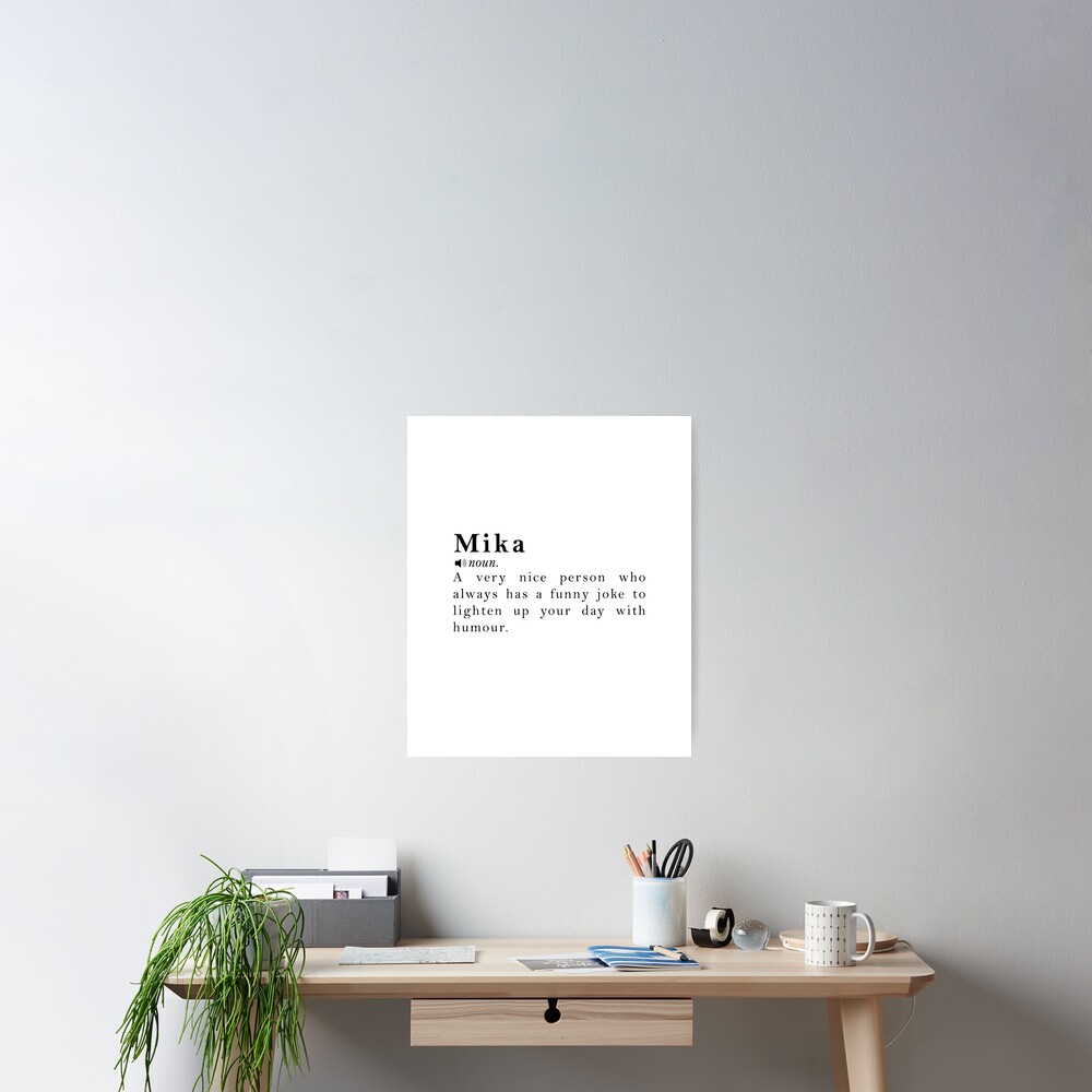 mika-name-meaning-definition-poster-for-sale-by-peachyline-redbubble