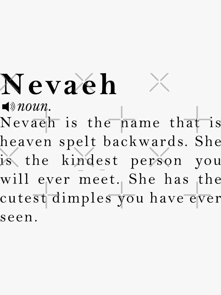 nevaeh-name-meaning-definition-sticker-for-sale-by-peachyline-redbubble