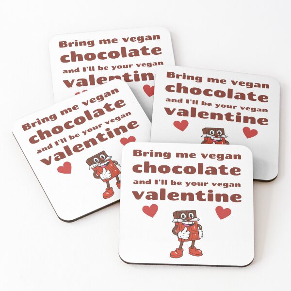 Item preview, Cute Vegan Valentine Chocolate Character designed and sold by WhimsicaliTee.