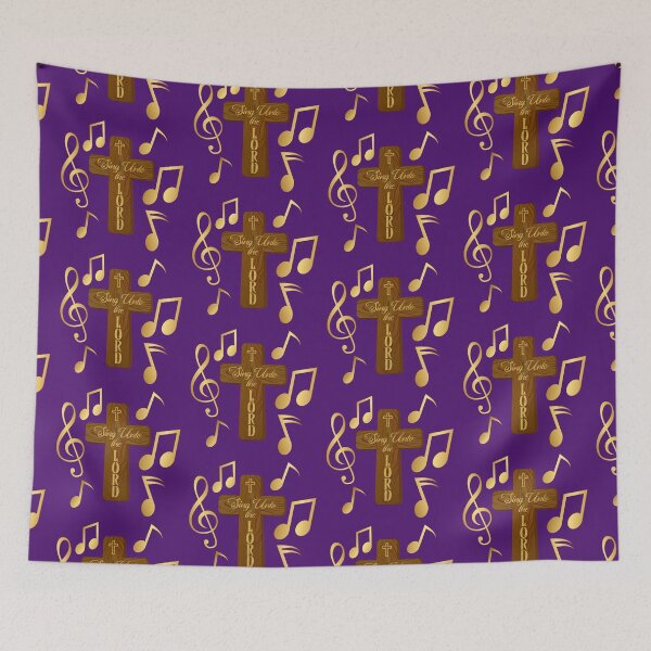 Item preview, Sing Unto the Lord!  Purple Background  designed and sold by PawsitiveMum.
