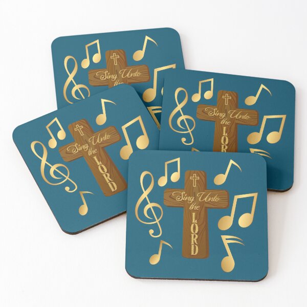 Item preview, Sing Unto the Lord!  Turquoise Background  designed and sold by PawsitiveMum.