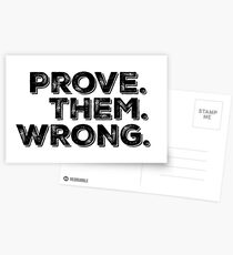 Motivation Quote: Prove Them Wrong Postcards
