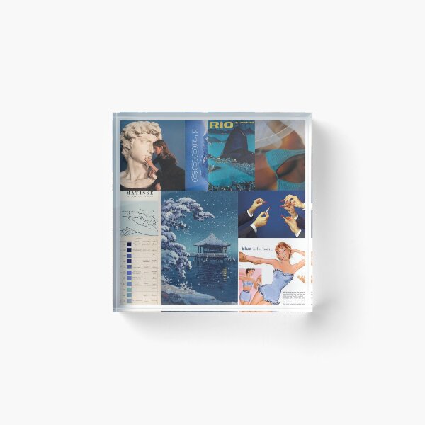 Item preview, vintage (blue color scheme) collage designed and sold by romirubanovich.