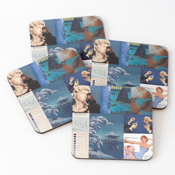 Item preview, vintage (blue color scheme) collage designed and sold by romirubanovich.