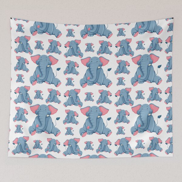Item preview, Elephant Funny Cute Elephants Pattern designed and sold by FunnyT-Shirts.