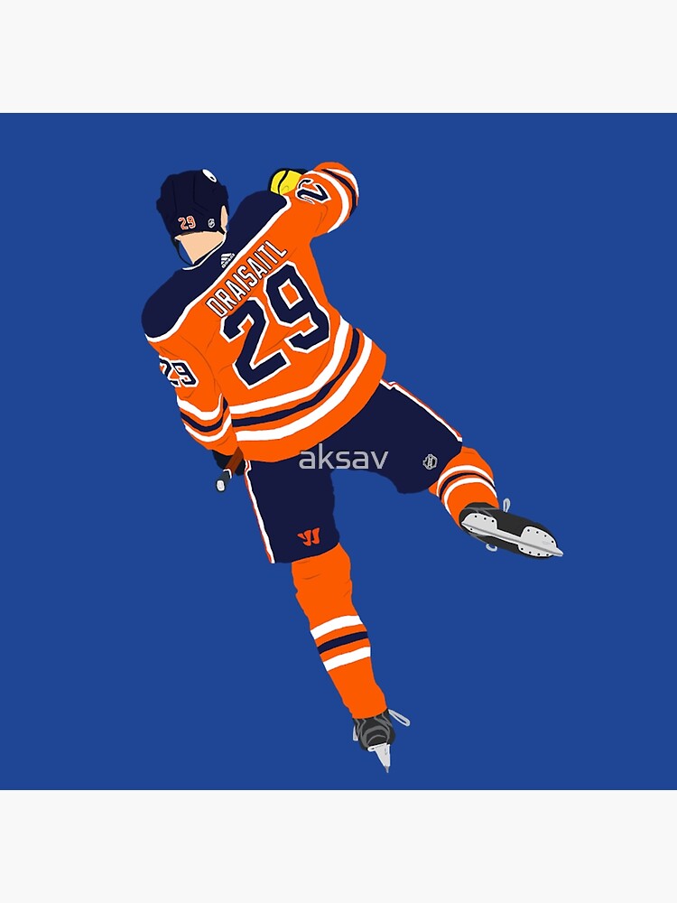 "leon draisaitl goal celly digital drawing design" Poster for Sale by