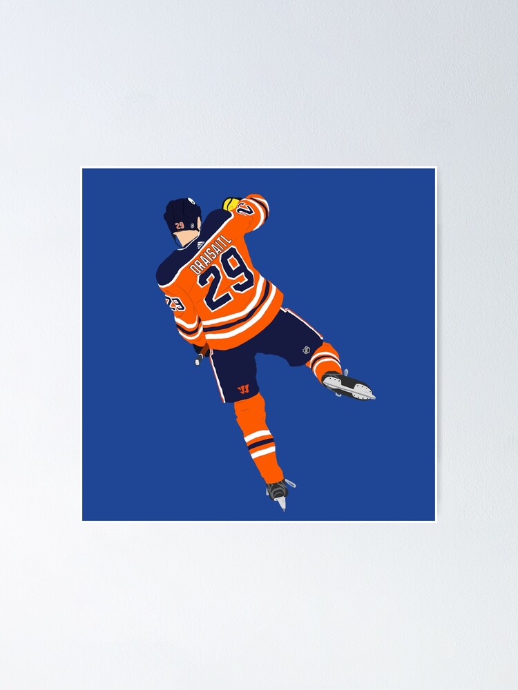 "leon draisaitl goal celly digital drawing design" Poster for Sale by