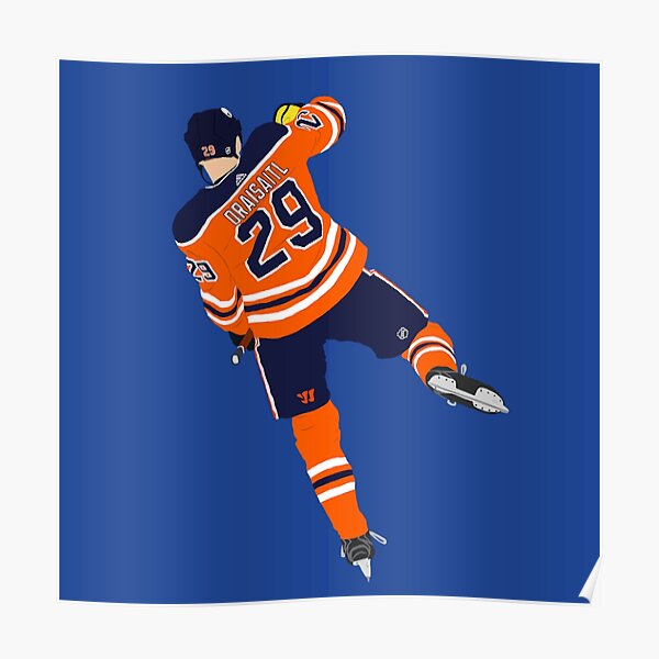 "leon draisaitl goal celly digital drawing design" Poster for Sale by