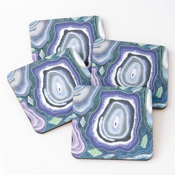 Item preview, Agate Crystal Watercolor Print designed and sold by Kit Price.