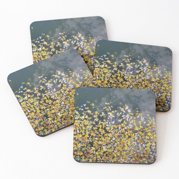 Item preview, Golden autumn leaves falling on water designed and sold by Susan Sheldon.
