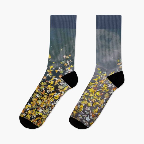 Item preview, Golden autumn leaves falling on water designed and sold by Susan Sheldon.
