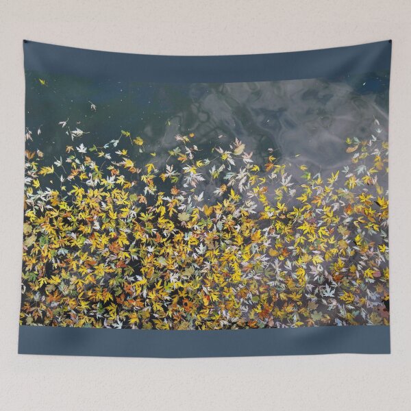 Item preview, Golden autumn leaves falling on water designed and sold by Susan Sheldon.