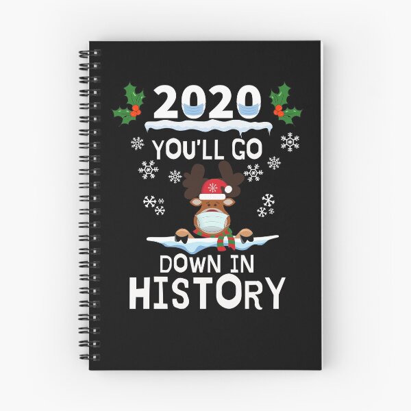 Item preview, 2020 You'll Go Down In History Christmas Reindeer Face Mask Quarantine Christmas designed and sold by chris-ellis-art.