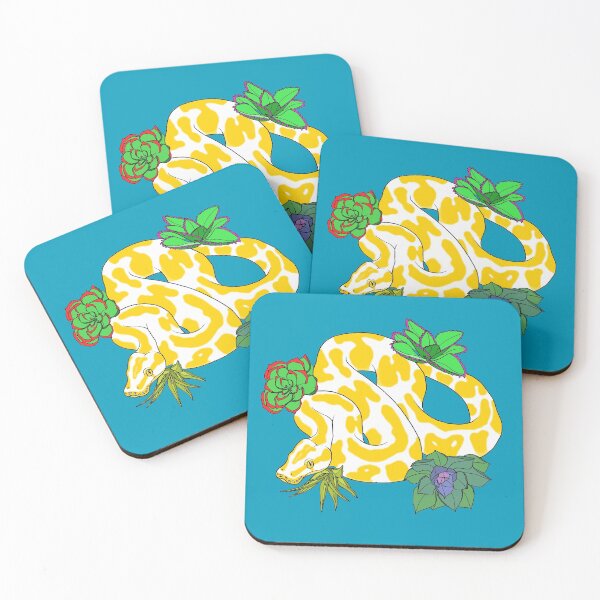 Item preview, Albino Ball Pythons with Succulents designed and sold by TinkerandBone.