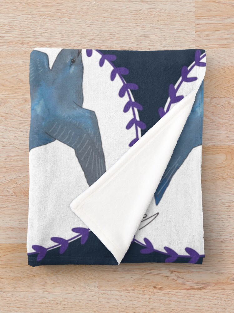 Thumbnail 3 of 6, Throw Blanket, Purple Martin birding bird species bird logo designed and sold by TheWaterBirds.