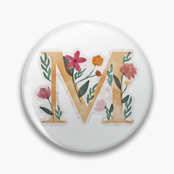 Item preview, M with Watercolor Flowers designed and sold by Em0523.