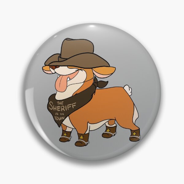 Item preview, ‘The Sheriff is in Town’ Corgi Cowboy designed and sold by pheebstheartist.