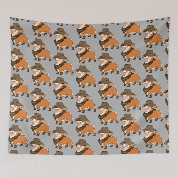 Item preview, ‘The Sheriff is in Town’ Corgi Cowboy designed and sold by pheebstheartist.