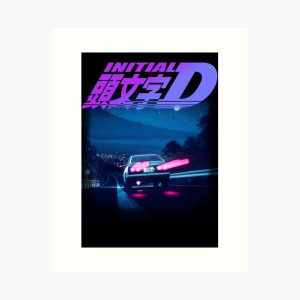 HD wallpaper: retrowave, purple, vaporwave, typography, Initial D